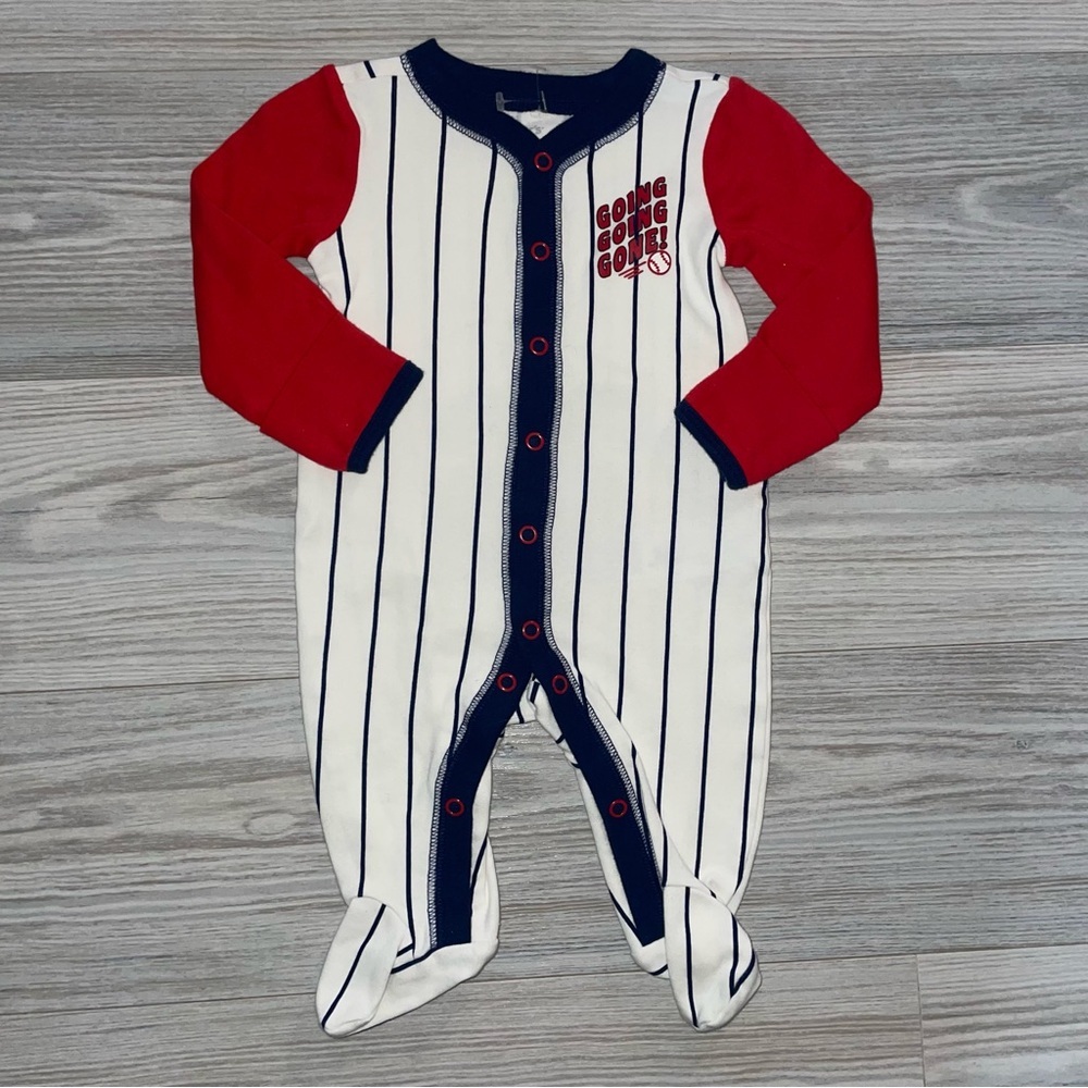 Carter’s Baby Boys 1PC Sleep & Play Sleeper 3M Baseball Footie